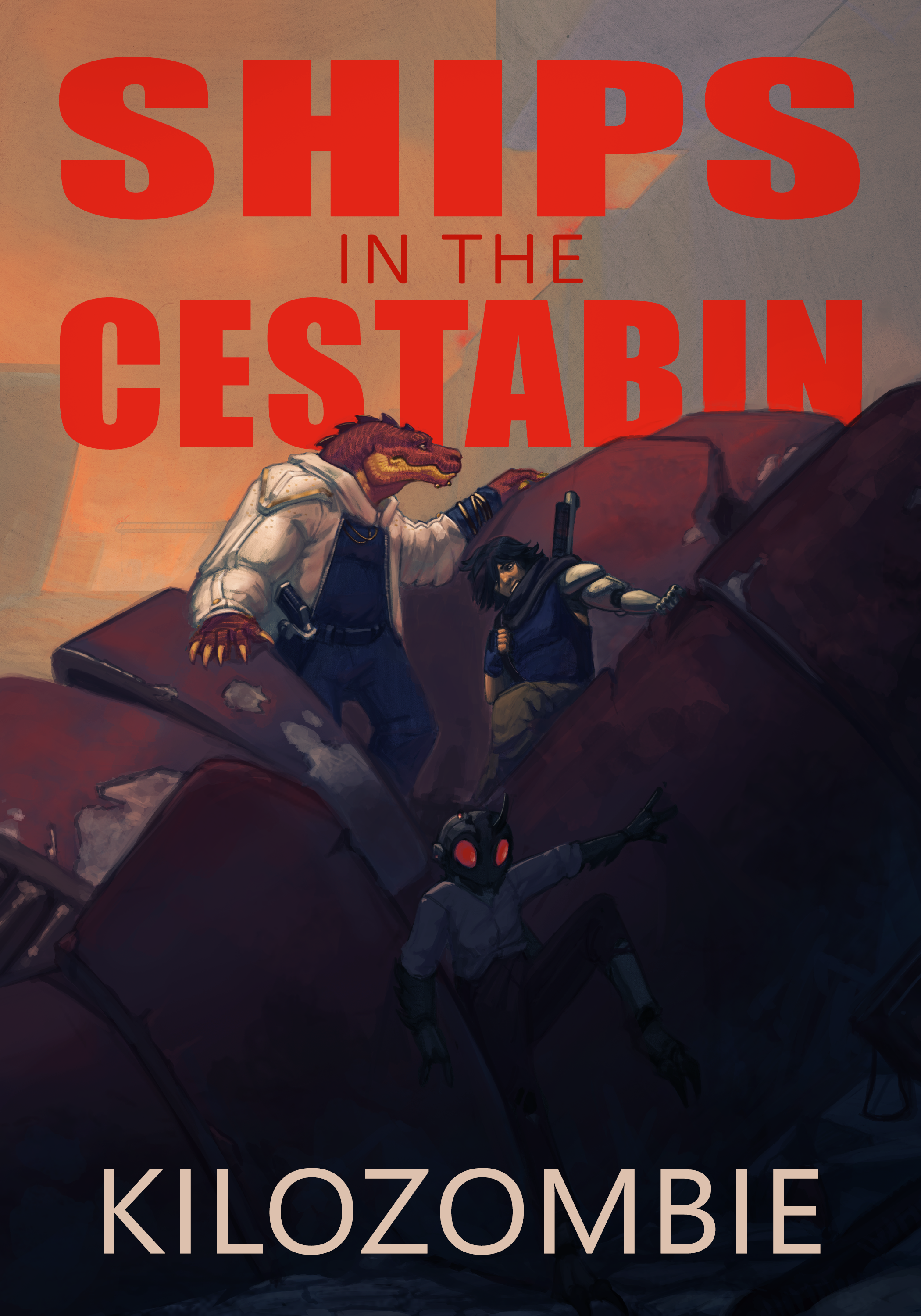 Ships In The Cestabin - Book Cover by Brassdragon